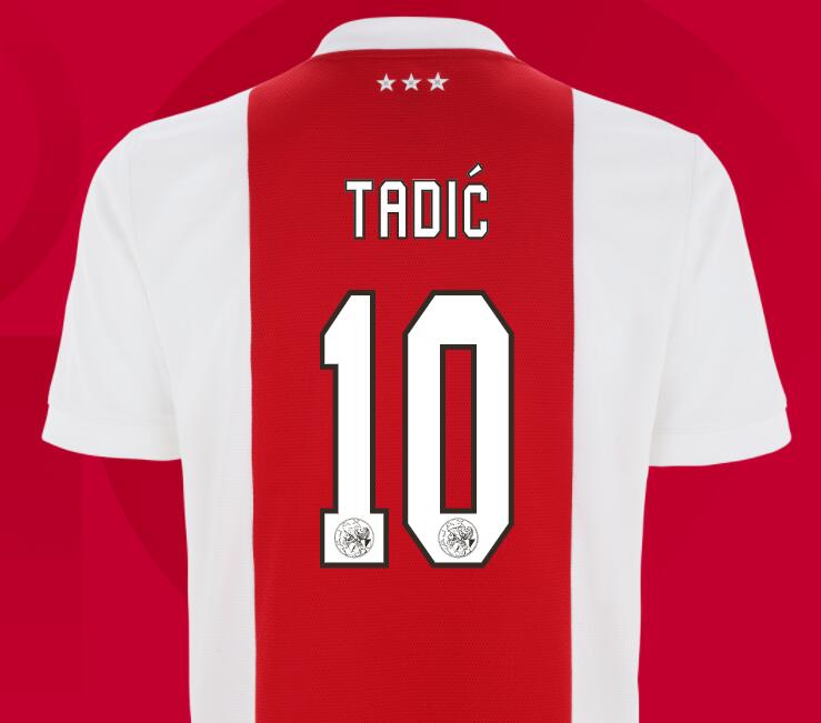 2021/22 Ajax Home Kit Soccer Jersey with Tadić 10 printing